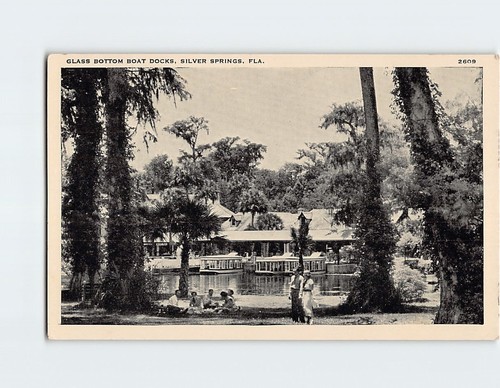 Postcard glass bottom boat - glass,